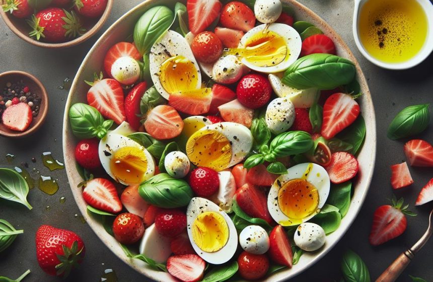 Salade Printanière aux Œufs et Fraises