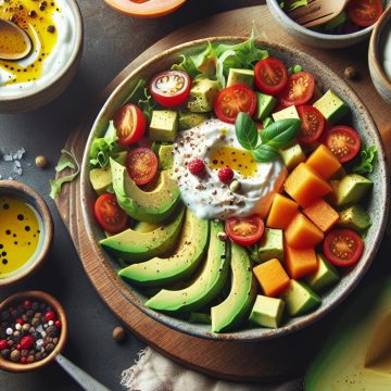 Salade Fraîcheur à l&rsquo;Avocat et Yaourt Exotique