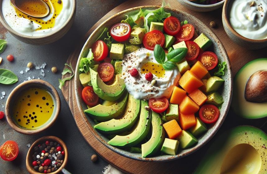 Salade Fraîcheur à l’Avocat et Yaourt Exotique