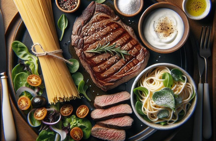 Délice de Veau et Spaghetti à la Fraîcheur de Salade