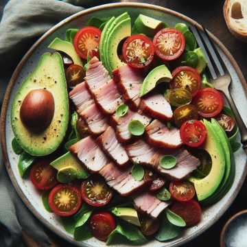 Salade Gourmande au Rôti de Porc et Pain au Levain