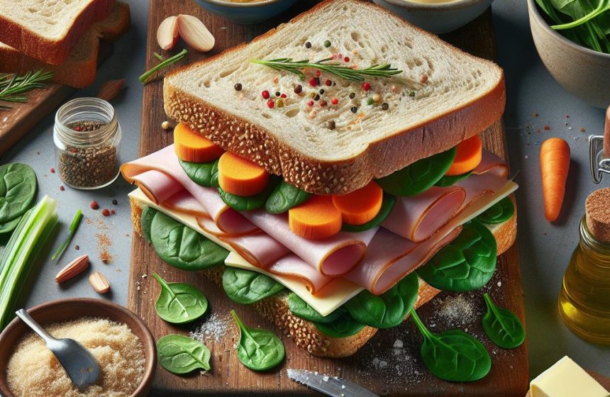 Sandwich Nutritif au Pain de Campagne à la Farine de Kamut
