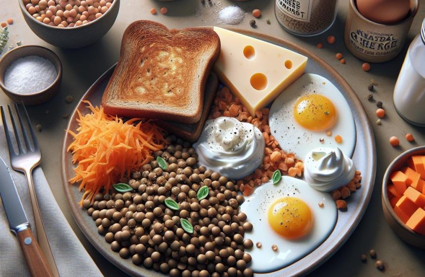 Délice de Lentilles et Œufs Brouillés