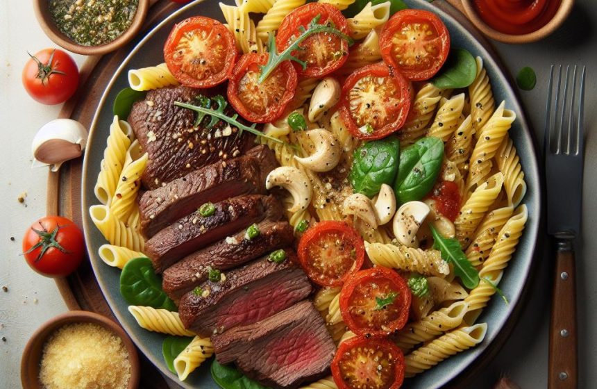 Pâtes Gourmandes au Steak et Sauce Tomate
