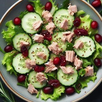 Salade Croquante au Thon et Cranberries