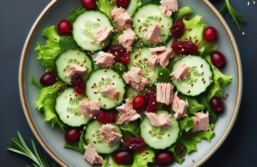 Salade Croquante au Thon et Cranberries