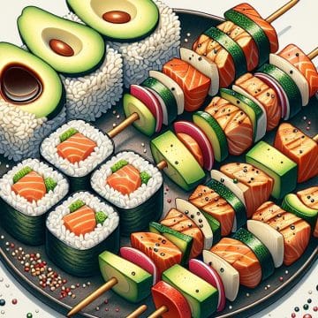 image-240 Sushis et Brochettes Japonaises Équilibrées