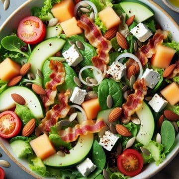 Salade Fraîcheur au Melon, Lardons et Fêta