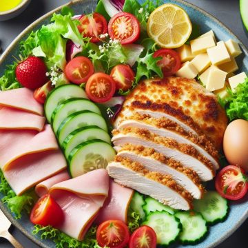 Cordon Bleu Maison avec Salade Verte et Pastèque