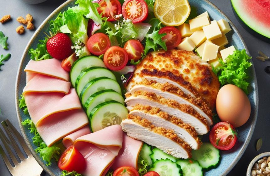 Cordon Bleu Maison avec Salade Verte et Pastèque