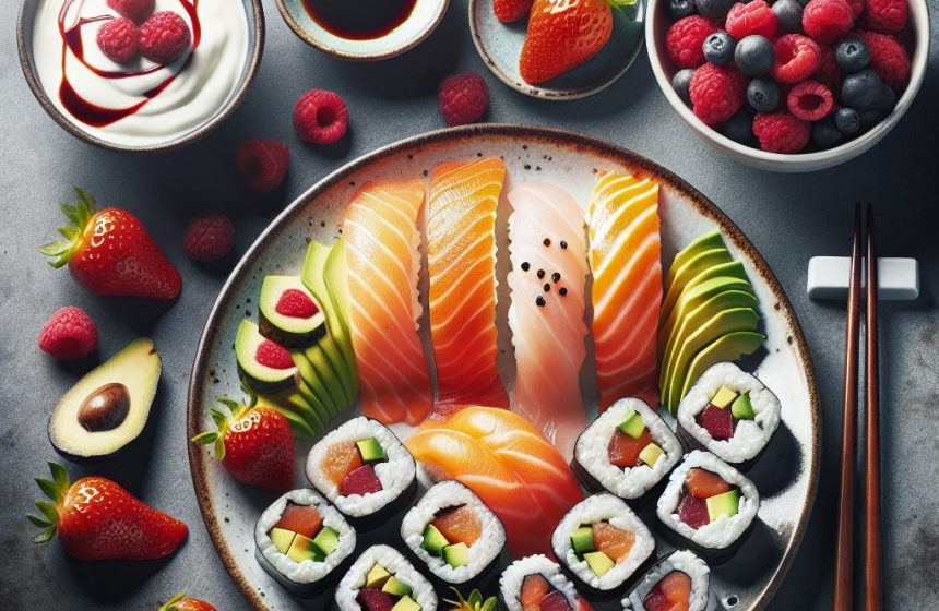 Sushis Gourmands et Yaourt aux Fruits Rouges