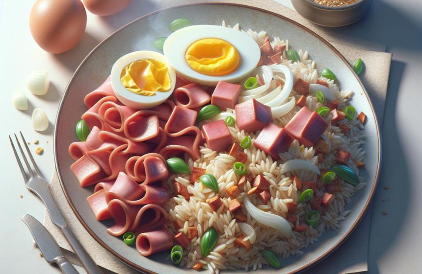 Riz Basmati Sauté au Jambon et Œuf