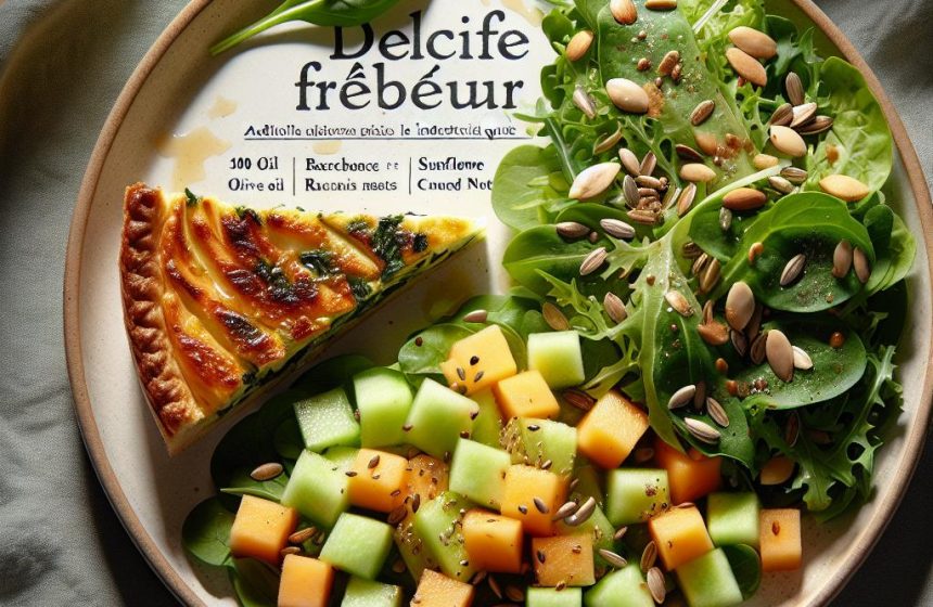 Délice Fraîcheur : Salade Verte, Melon et Quiche