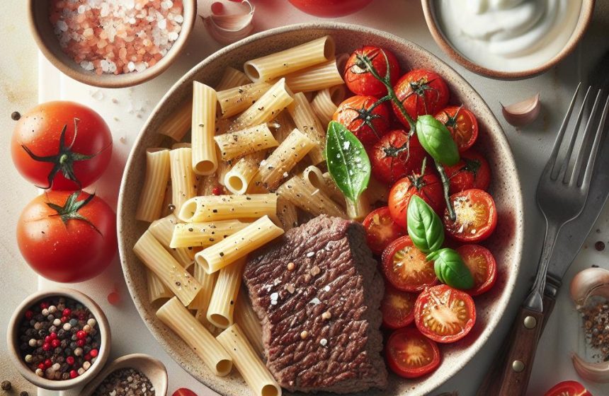 Pâtes au Steak Haché et Tomates Fraîches