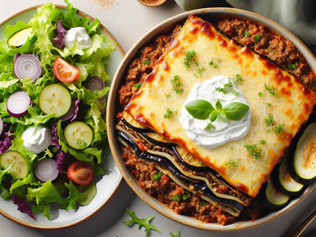 image-48 Moussaka Maison Accompagnée de sa Salade Verte