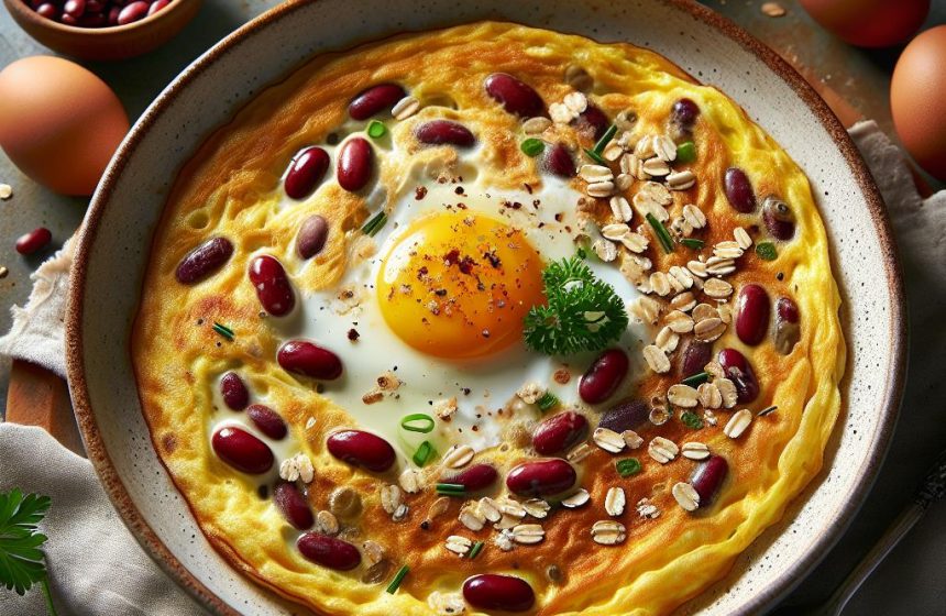 Omelette aux Flocons d’Avoine et Haricots Rouges