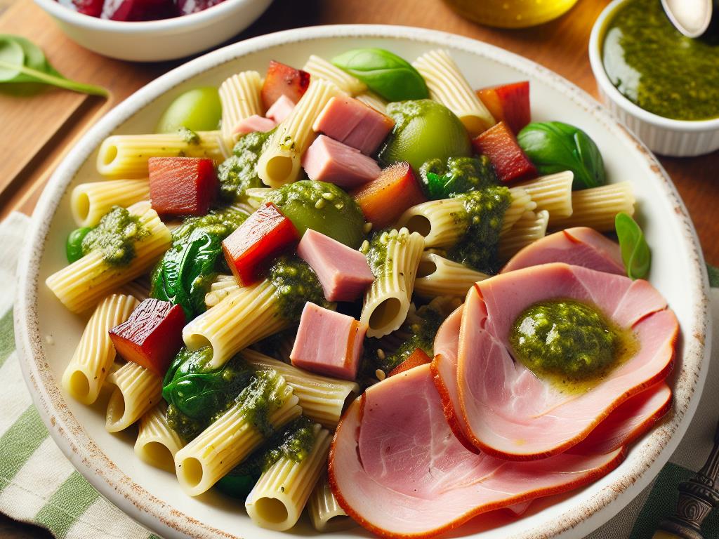 image-54 Pâtes au Pesto et Jambon avec Compote de Fruits