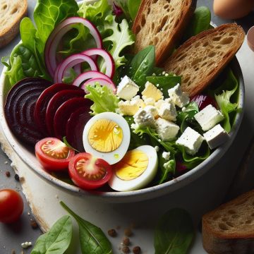Salade Gourmande au Chèvre Frais et Betterave