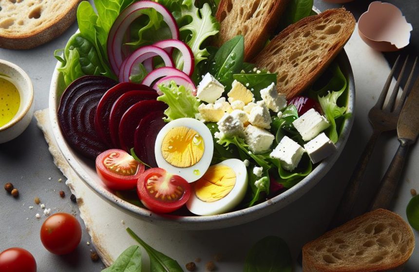 Salade Gourmande au Chèvre Frais et Betterave