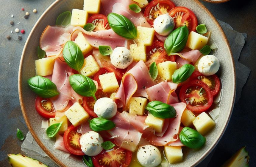 Salade Tropicale au Jambon et Mozzarella