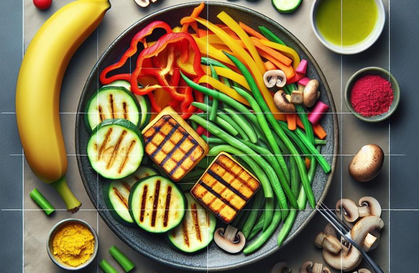 Tofu Grillé et Poêlée de Légumes Variés
