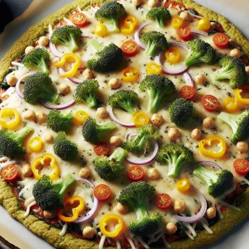 Pizza Brocoli-Pois Chiche Gourmande