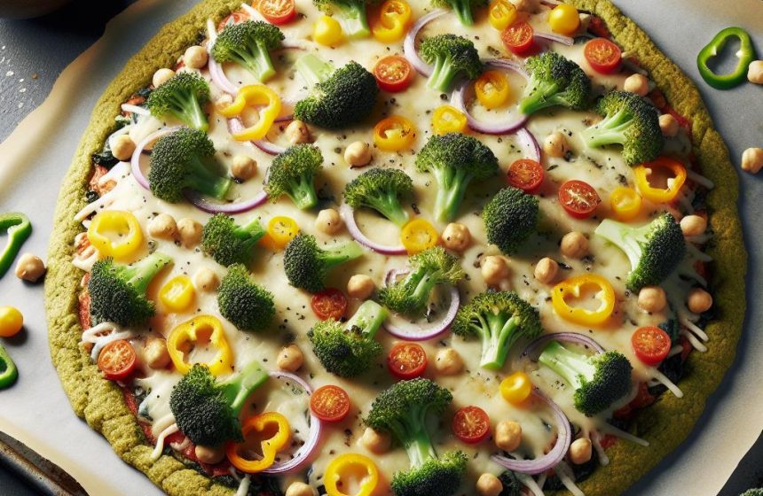 Pizza Brocoli-Pois Chiche Gourmande
