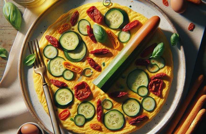 Omelette Gourmande aux Légumes et Gressins
