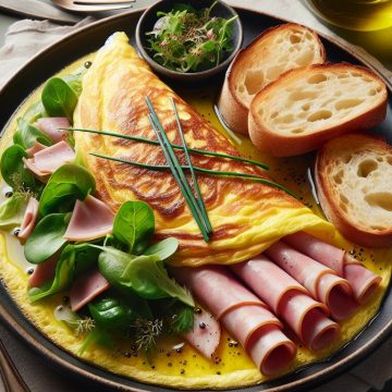 image-84 Omelette Gourmande au Jambon et Pain Croustillant