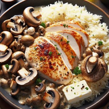 image-88 Escalope de Dinde Crémeuse aux Champignons et Riz Parfumé