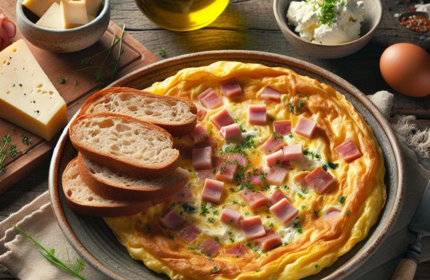 Omelette Gourmande au Jambon et Douceur de Brebis