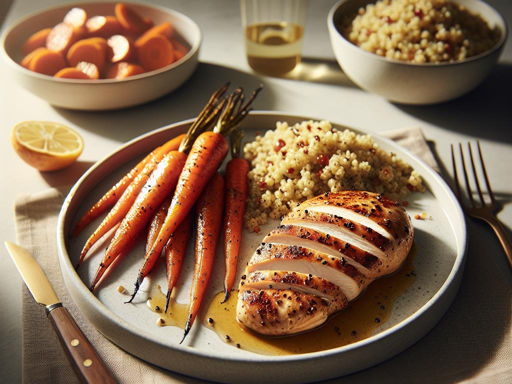 image-92 Escalope de Poulet aux Carottes Rôties et Quinoa