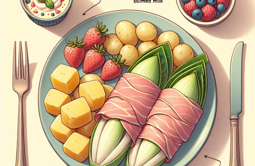 Délice de Melon et Endives au Jambon avec Douceur de Fruits Rouges