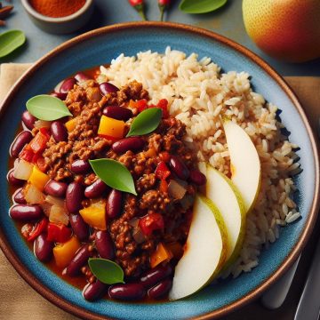 image-95 Chili con Carne Équilibré avec Riz Complet et Poire