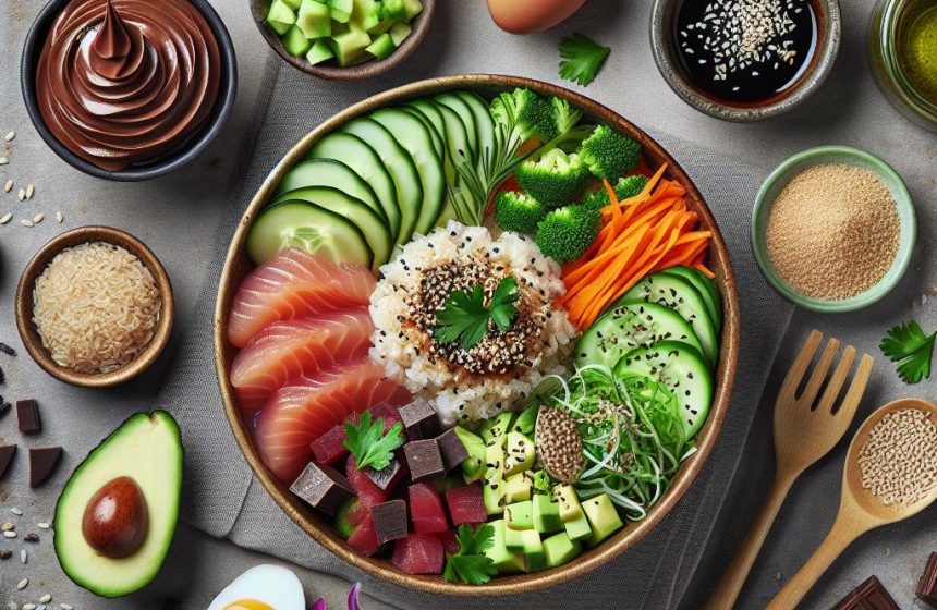 Poke Bowl au Poisson et Mousse au Chocolat