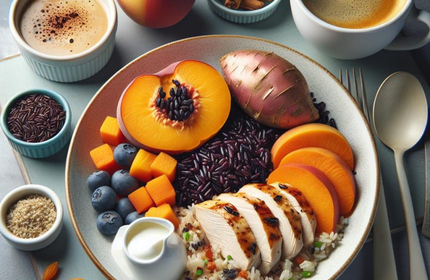 Délice de Poulet et Duo de Riz aux Douceurs Fruitées