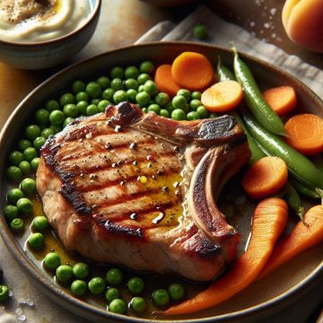 image-110 Côte de Porc Grillée aux Petits Pois et Carottes