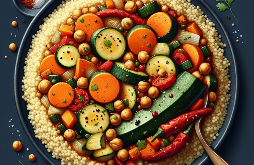 Couscous à la Marocaine aux Légumes Cuisinés