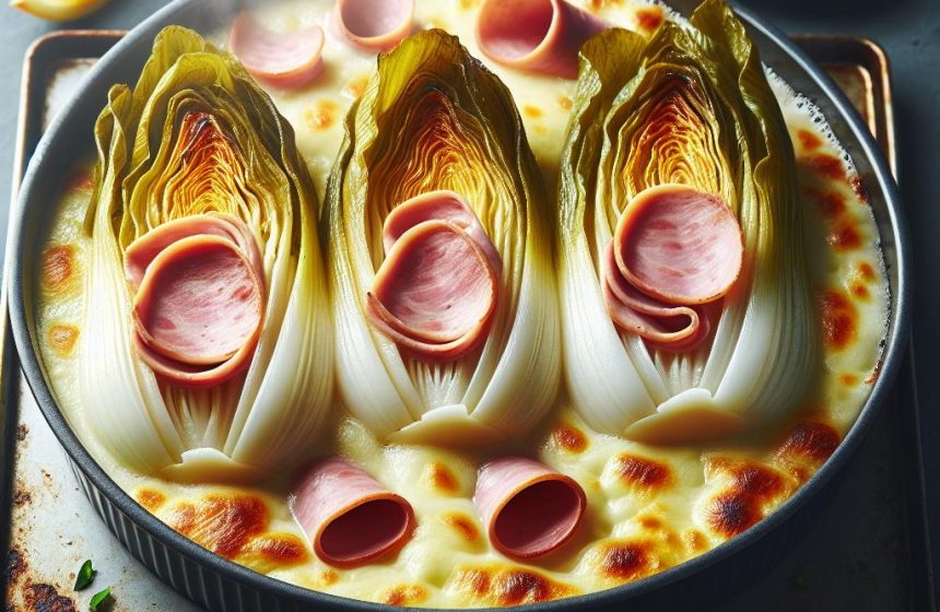Gratin d’Endives au Jambon et Emmental