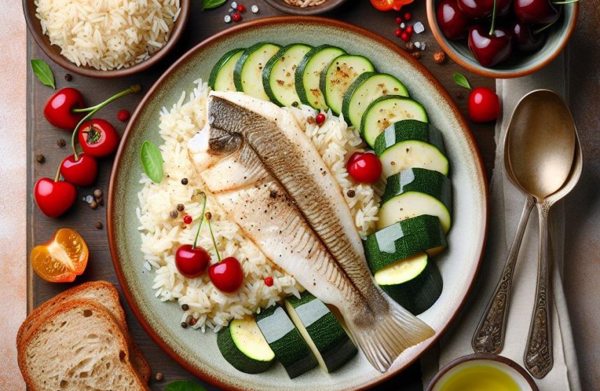 Filet de Sol aux Courgettes et Riz Parfumé