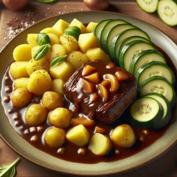 Délice de Carbonade Flamande aux Pommes de Terre et Courgette