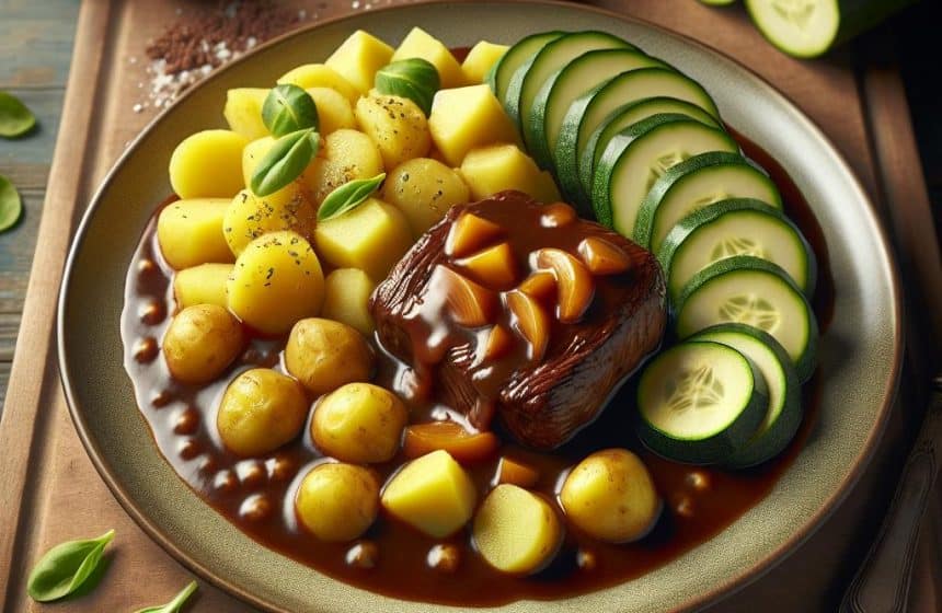 Délice de Carbonade Flamande aux Pommes de Terre et Courgette