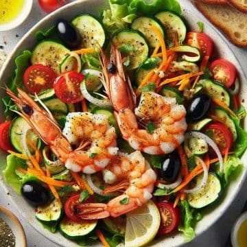Salade Gourmande aux Crevettes Grillées
