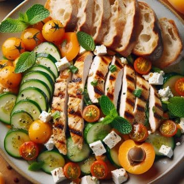 Salade Méditerranéenne au Poulet et Abricots