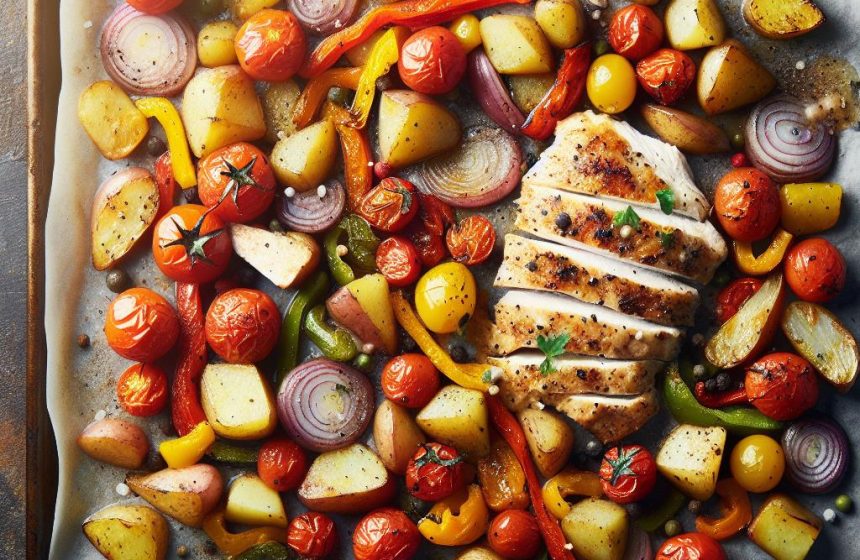 Délice de Poulet Rôti aux Légumes Colorés