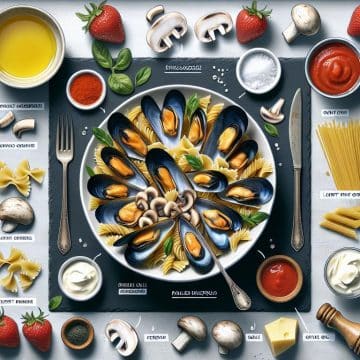 Fricassée de Pâtes et Moules aux Champignons et Paprika