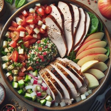 Salade de Taboulé et Rôti de Dinde aux Pommes