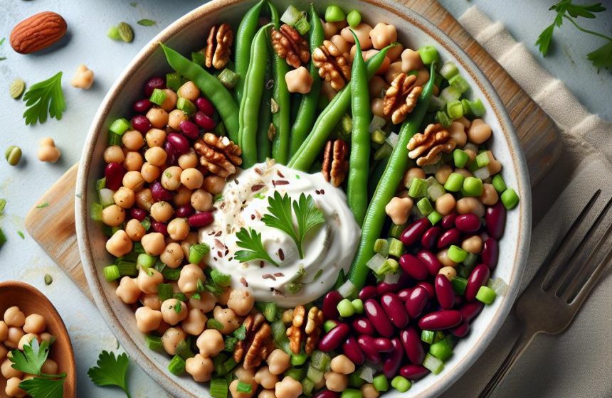 Salade Protéinée aux Légumineuses et Noix