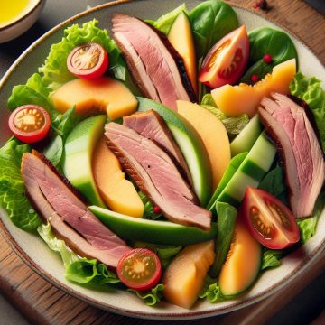 Salade Gourmande au Magret de Canard Fumé et Melon