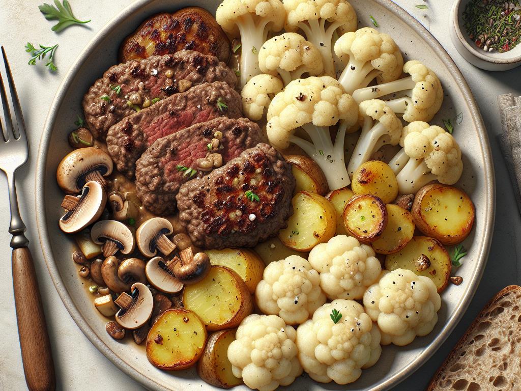 image-38 Délice de Chou-Fleur et Steak Haché aux Champignons